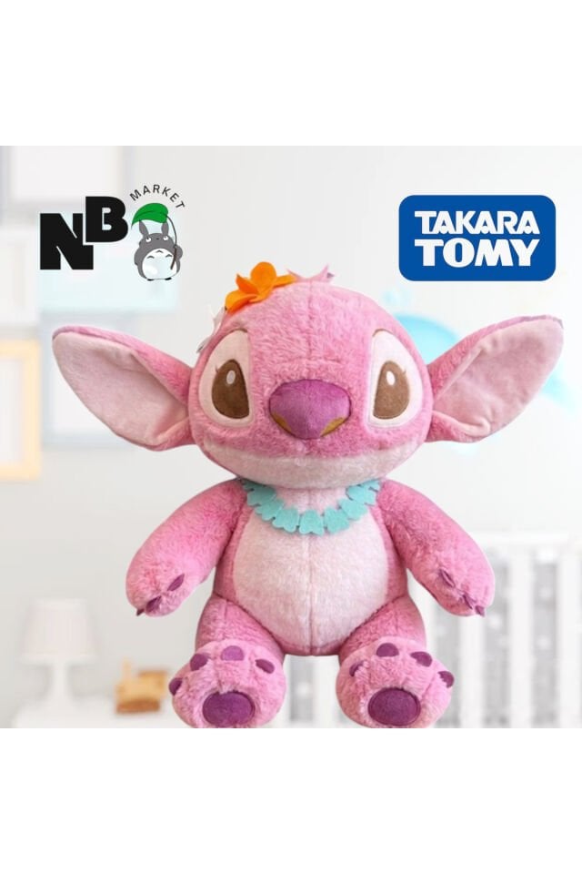 kolyeli lilo Stitch peluş oyuncak 50cm stich oyuncak peluş yumuş ayıcık