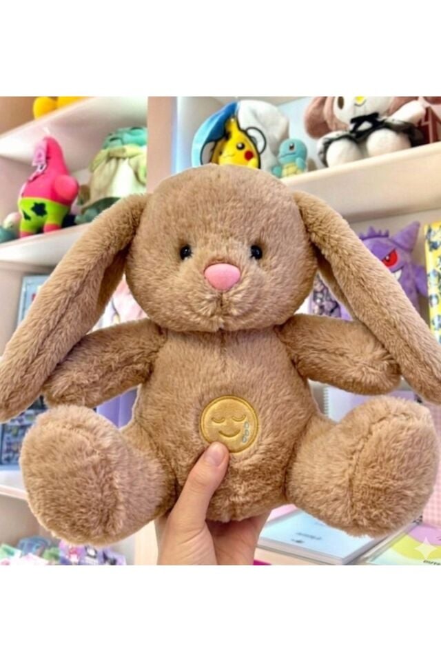 Tavşan peluş oyuncak uyku arkadaşı nefes alan müzikli 30cm tavşan nefes alan