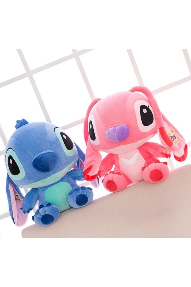 Büyük pembe lilo Stitch peluş oyuncak ithal yumuşak stich peluş 50cm