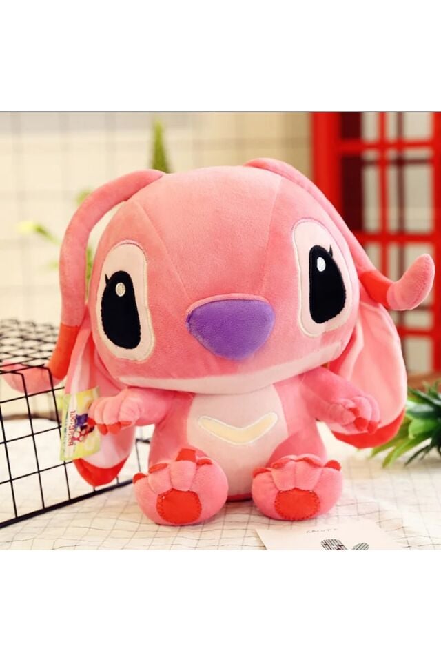 Büyük pembe lilo Stitch peluş oyuncak ithal yumuşak stich peluş 50cm