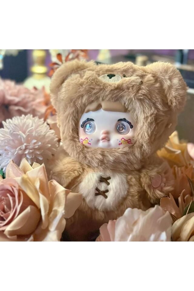 Nommi sürpriz bebek 17cm sürpriz poşet içerisinde kutusuz renkli poşet Peluş bebek anahtarlık charm