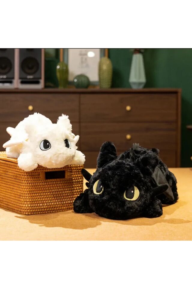 Ejderhanı nasıl eğitirsin dişsiz peluş oyuncak 30cm ışığın öfkesi dişsiz peluş beyaz