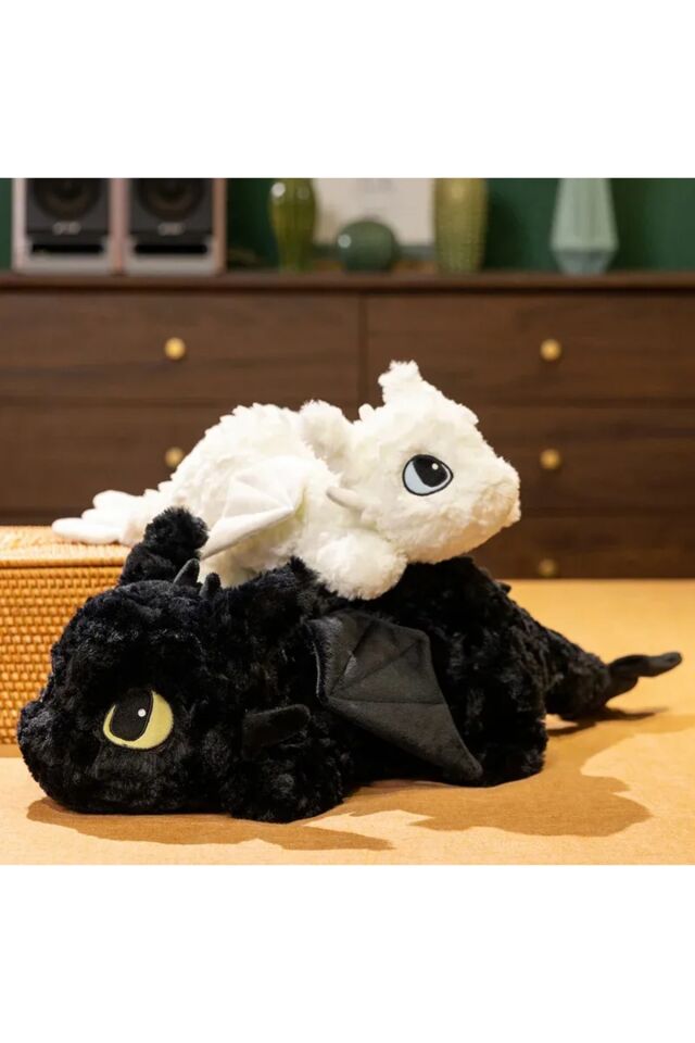 Ejderhanı nasıl eğitirsin dişsiz peluş oyuncak 30cm ışığın öfkesi dişsiz peluş beyaz