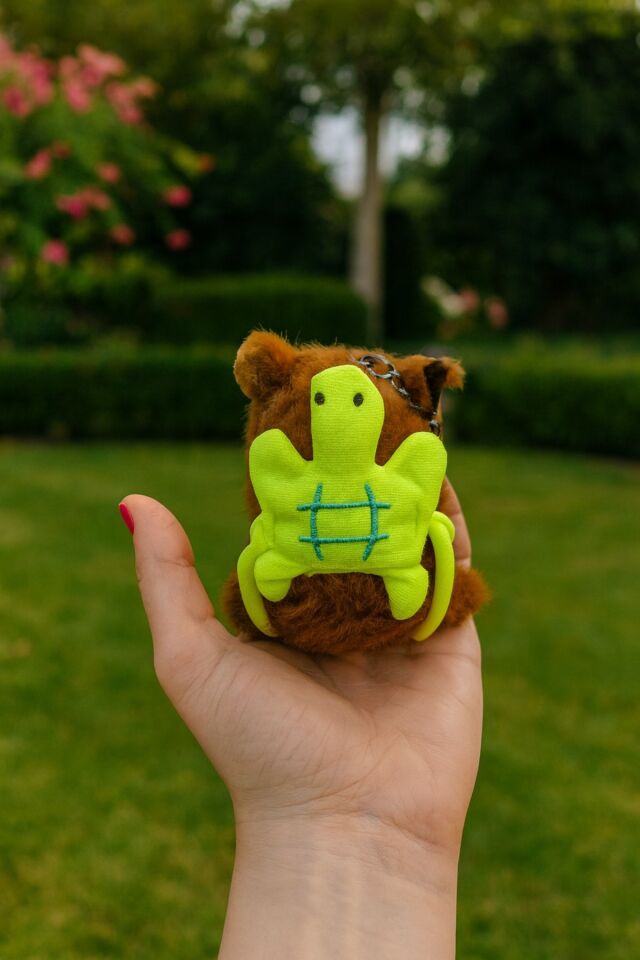 Kapibara Yeşil Sülfat / Peluş Kahverengi Anahtarlık/ Yeşil Kaplumbağa /Capybara Oyuncak/ Labubu 10CM