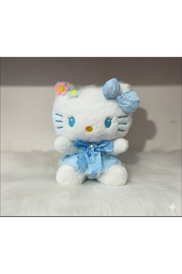 Mavi renk hellokitty Peluş oyuncak yumuş 30cm hediyelik peluş