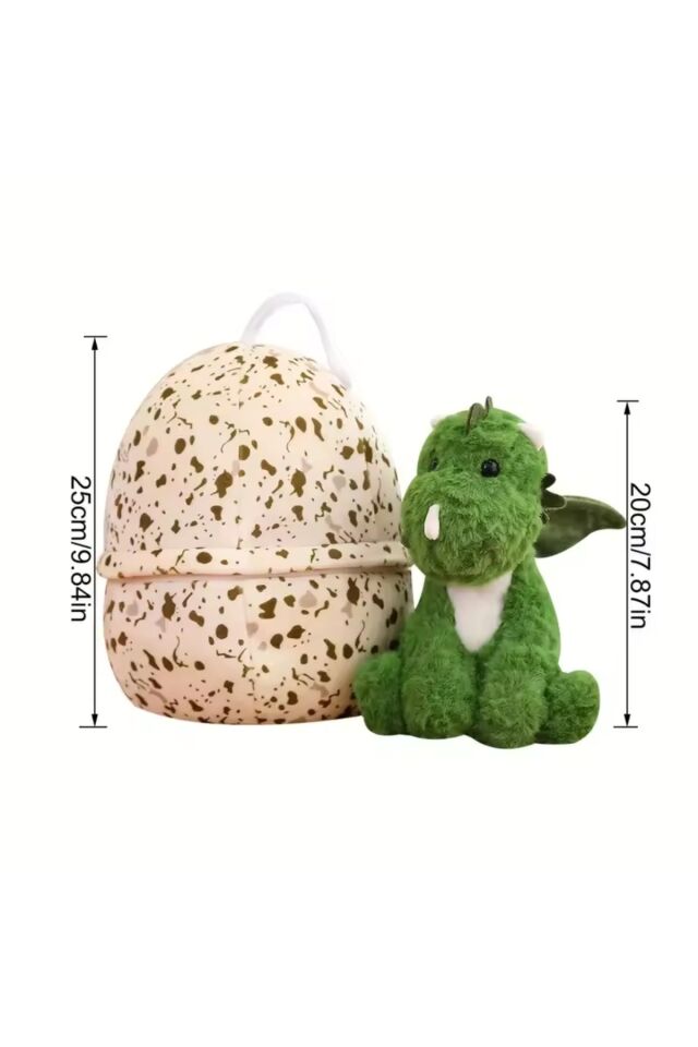 Yumurta dinozor peluş oyuncak 25cm yumurta içinde sürpriz dinozor tüylü