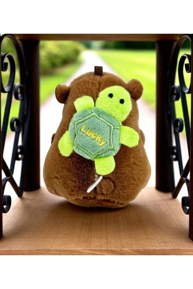 Capybara anahtarlık sulfat 12cm kapibara peluş oyuncak kaplumbağa charm çanta süsü