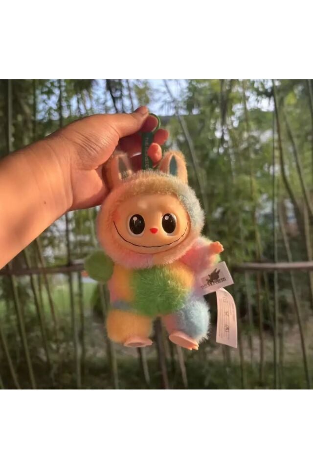 Labubu anahtarlık sürpriz kutulu 4. Nesil yeni tarz renkli popmart labubu peluş oyuncak çanta charmı