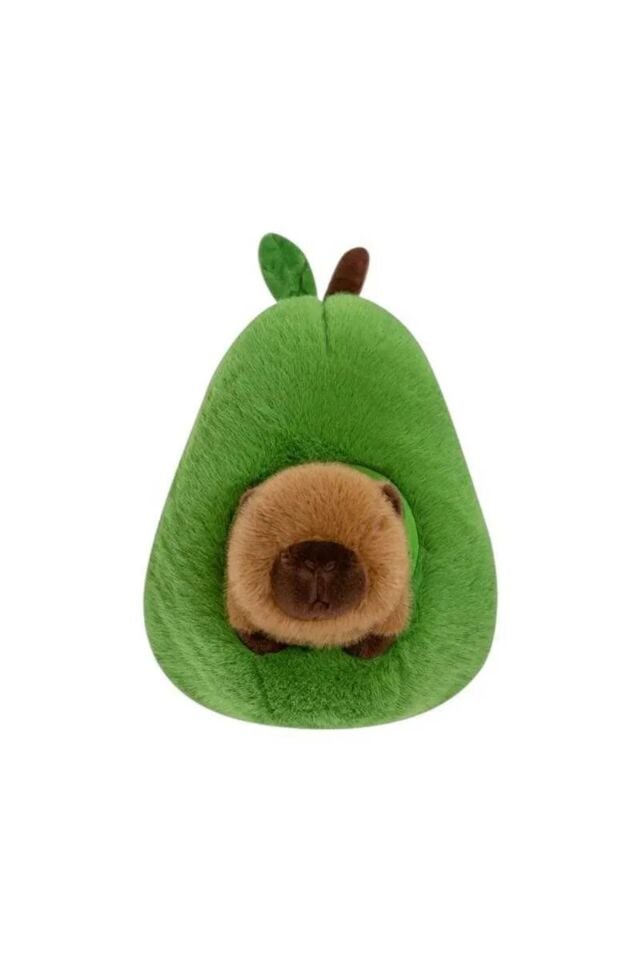 Avakado capybara peluş oyuncak, kapibara peluş oyuncak 35cm capy bara avakado olmuş