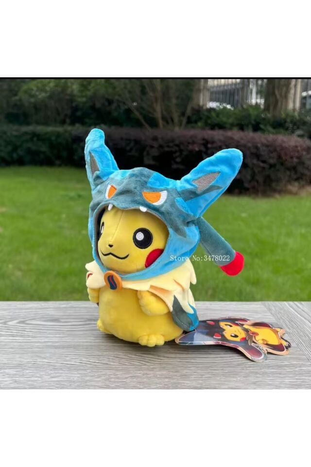 Pikachu Peluş Oyuncak Lucario Kostümlü 25cm Pokemon Peluş Pokemon Go Kostüm Ile Birlikte