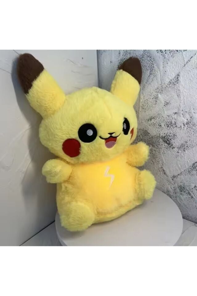 Nefes alan Pikachu peluş oyuncak ışıklı ve müzikli nefes sesi