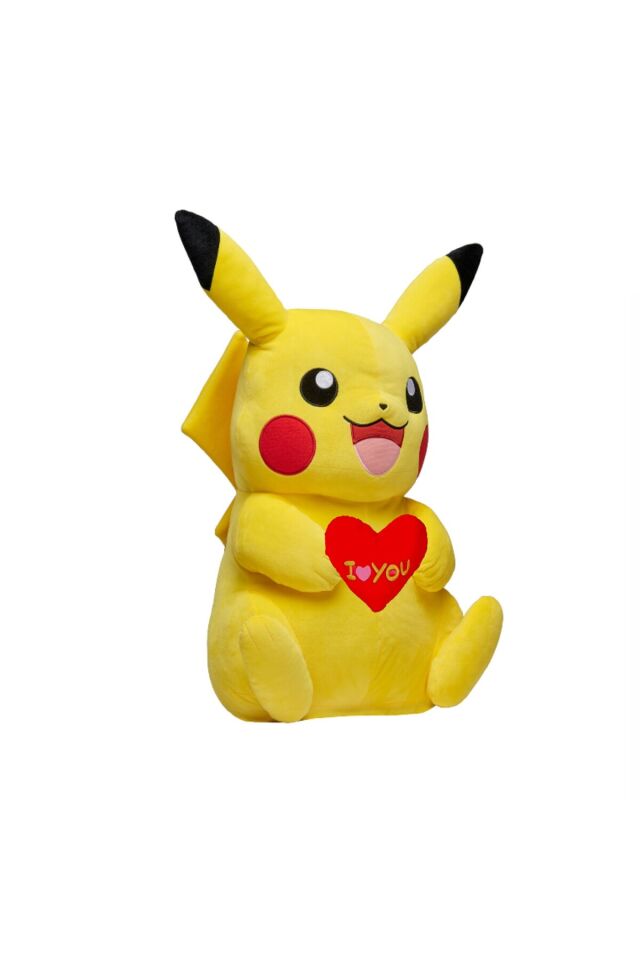 Kalp Pikachu Peluş Oyuncak Pokemon Peluş Oyuncak Büyük Boy Uyku Arkadaşı Pikachu 40cm Büyük Boy