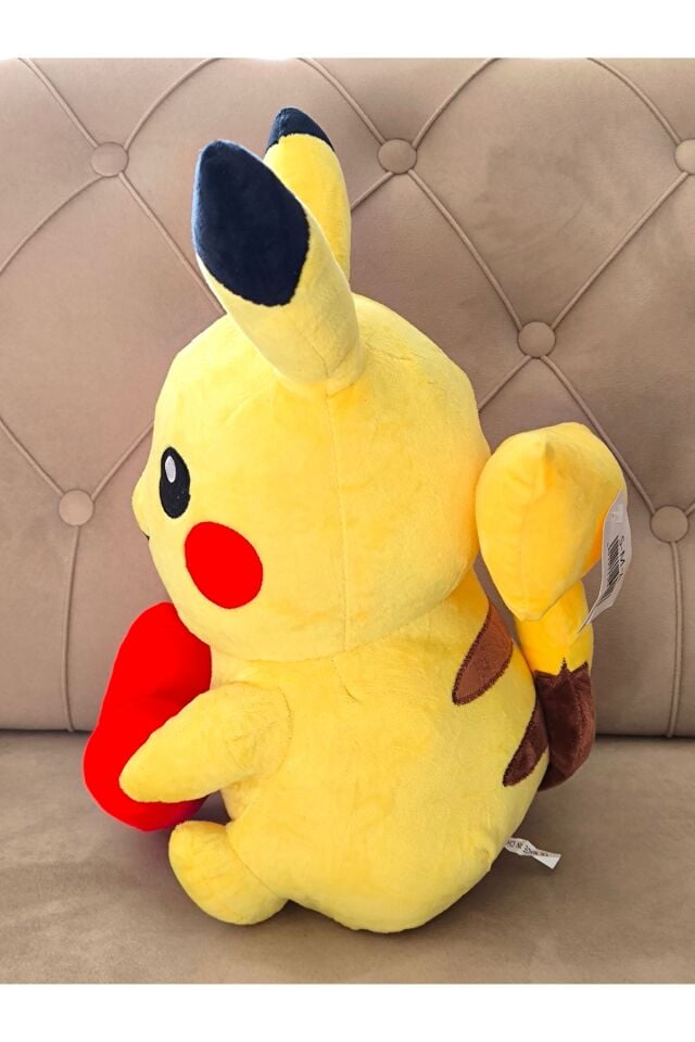 Pokemon Pikachu peluş oyuncak 40cm kalp tutan hediyelik sevgiliye çocuğa Pikachu büyük boy