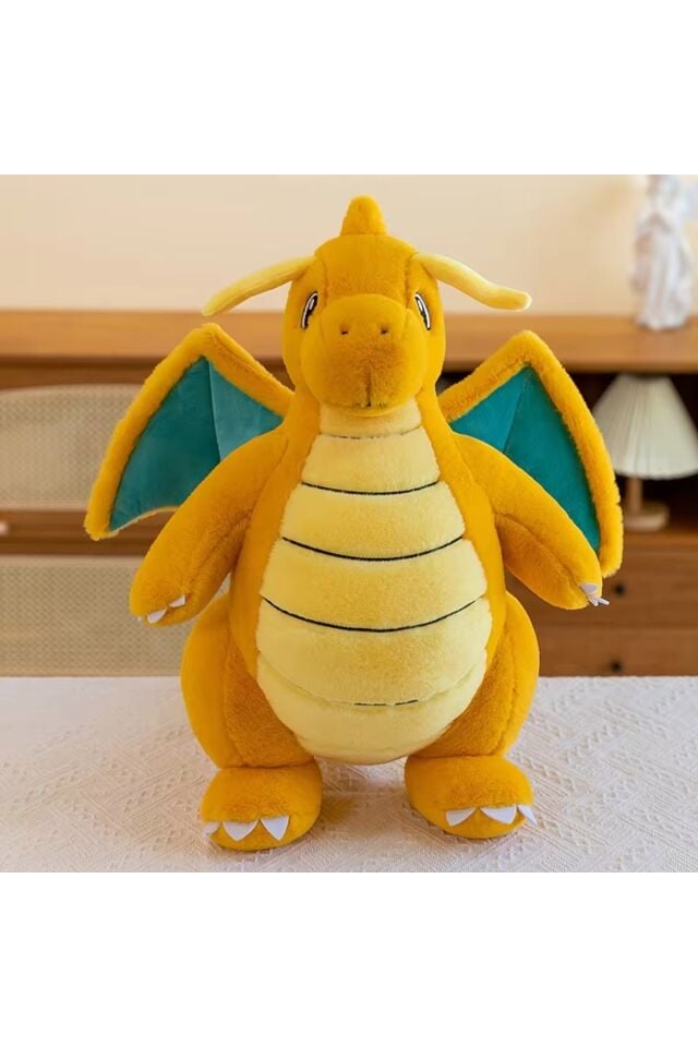 dragonite 35cm tüylü gerçek görünümlü pokemon peluş oyuncak figür