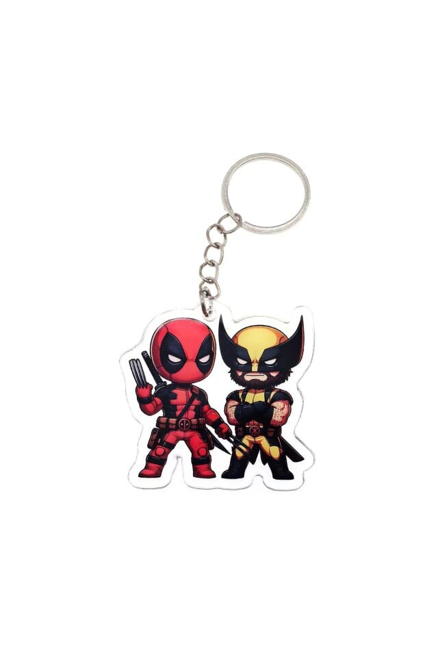 Deadpool Ve Wolverine 7cm Akrilik Flex Anahtarlık Ve Çanta Süsü 1 Adet Çift Taraflı Kırılmaz