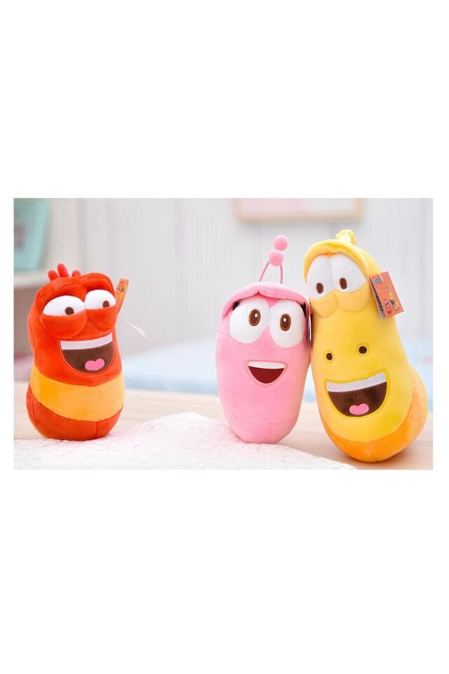 Pembe Larva Çizgi Film Peluş Oyuncak 15cm Boyunda 1 Adet