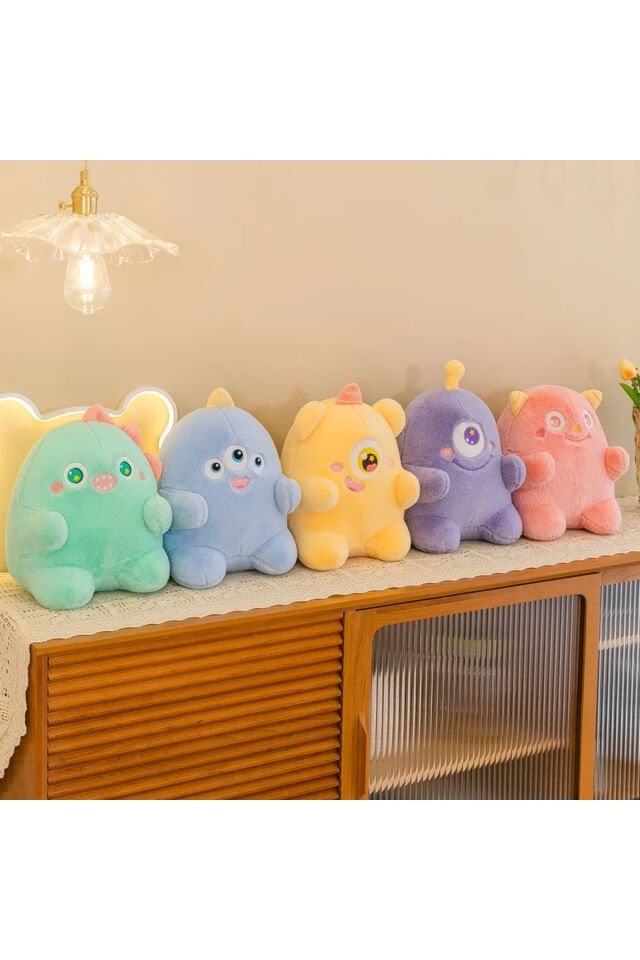 küçük canavarlar 20cm peluş oyuncak 1 adet - sevimli uzaylılar tüylü