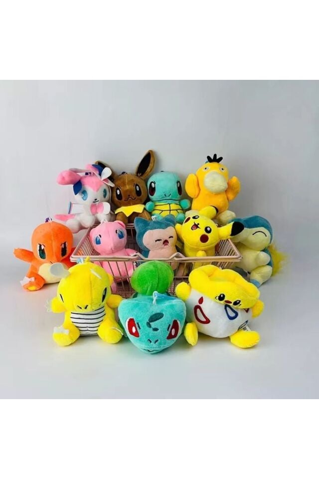 2li Charmander ve Pikachu 12cm Pokemon peluş oyuncak figür